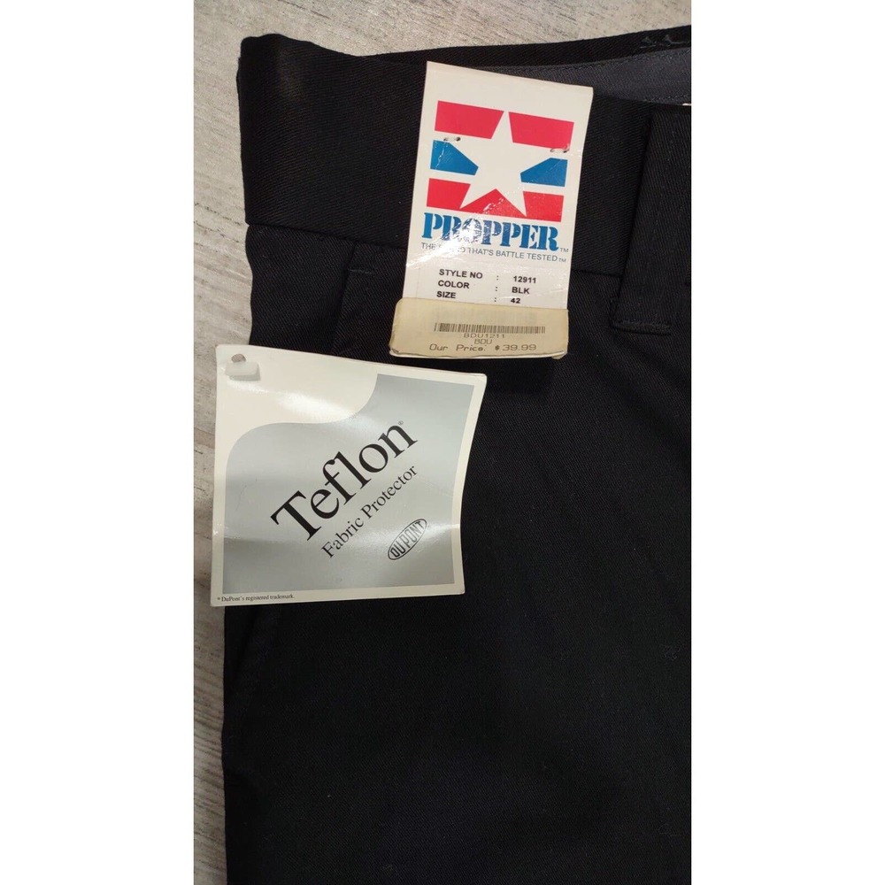Propper Men's Heavyweight Black Cargo Tactical Pants‎ Teflon Fabric Protector 42